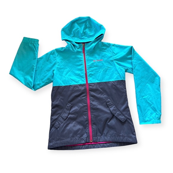 Columbia Other - Columbia • Girls Blue Colorblock Rain Jacket • Size L (14/16)